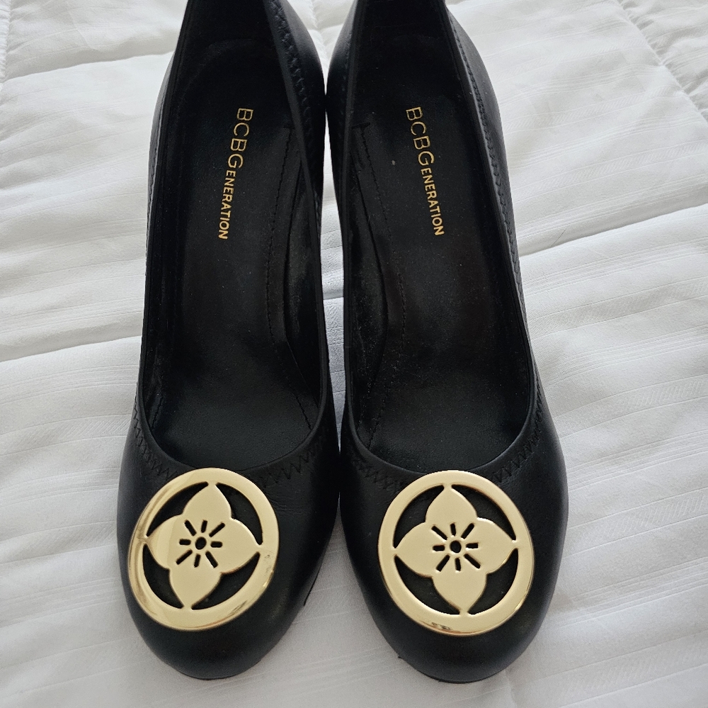 BCBG Leather Wedges, Size 6